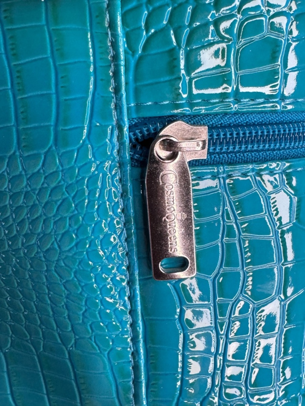 Primeware insulated bag blue teal turquoise crocodile pattern NEW - Picture 13 of 13